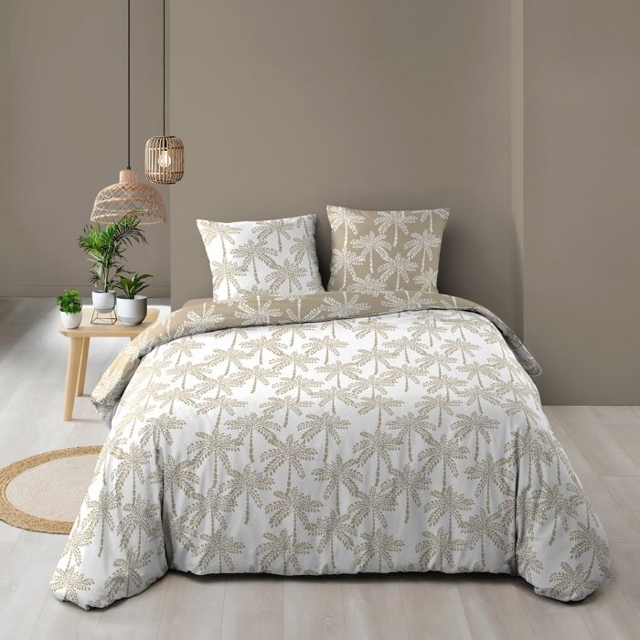 Parure 3 p. 260 x 240 cm imprime 57 fils allover oliana Sans Parure 3 p. 260 x 240 cm imprime 57 fils allover oliana Sans