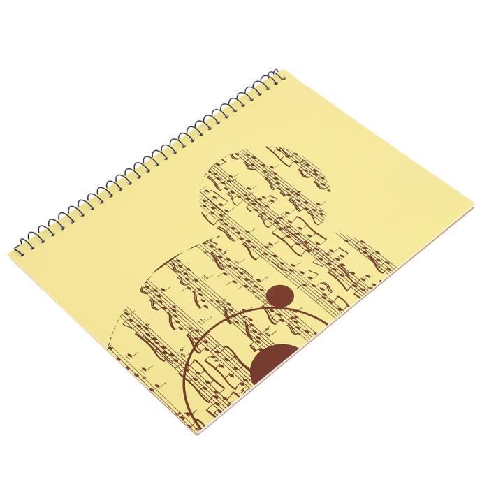 LAN Cahier De Portée 50 Pages Musical Notation Staff Notebook Musique  Manuscrit Papier D'Écriture (Ours Jaune) - Cdiscount Instruments de musique