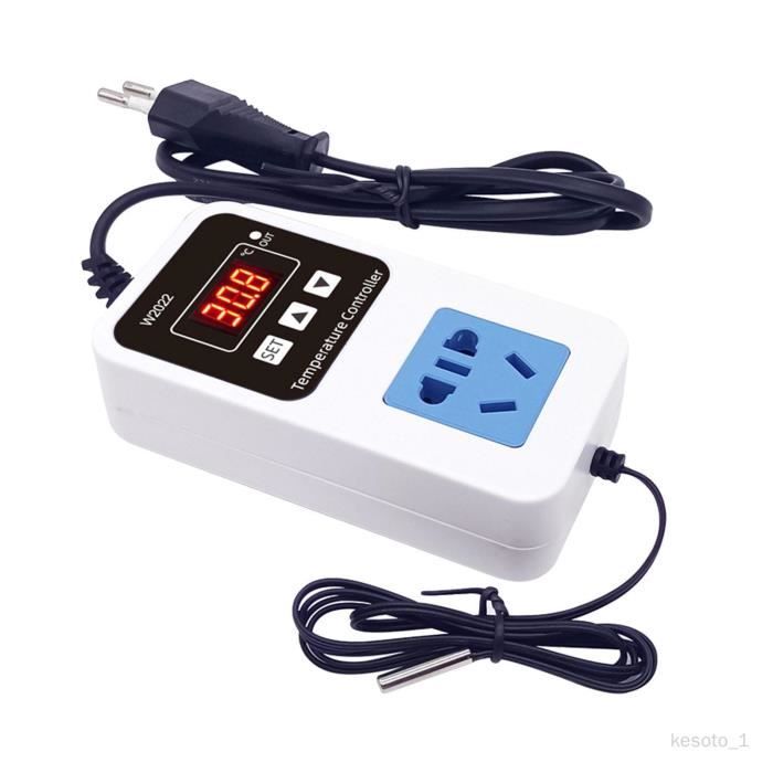 GOEDCH - 2 Thermostats Numériques Jour/Nuit - Prise Contrôle Température Pour Serre, Aquarium, Germination