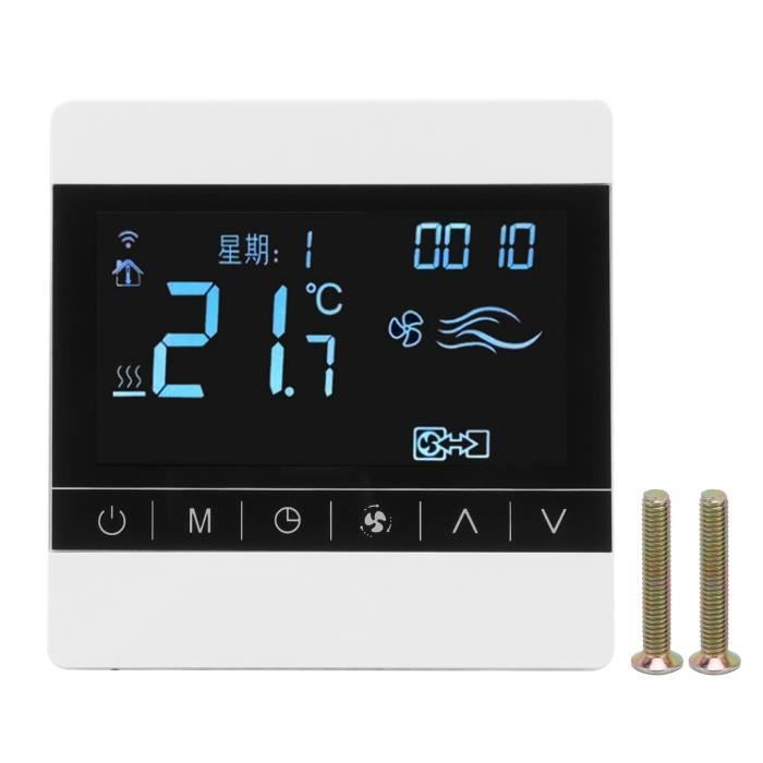 HURRISE thermostat de haute précision Thermostat LCD ventilo-convecteur climatiseur panneau interrupteur ménage contrôleur de