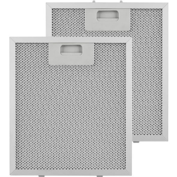 Klarstein Set 2 filtres à graisse de rechange pour hotte de cuisine Aurea - 23 x 26 cm - Lavables en machine - Aluminium