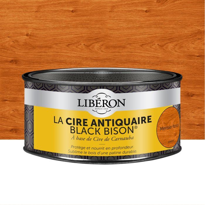 Cire antiquaire Black Bison® en pâte - LIBERON - Merisier foncé - 500cc Cire antiquaire Black Bison® en pâte - LIBERON - Merisier foncé - 500cc