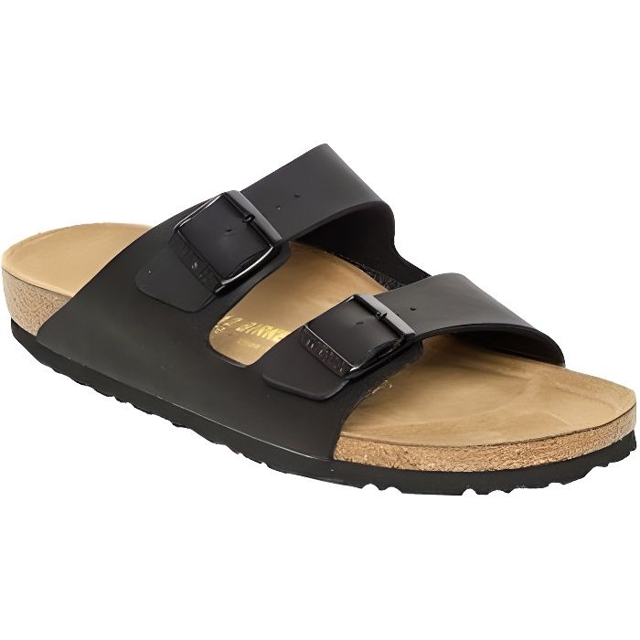 Nu-pieds Birkenstock Arizona Noir pour Homme - Confort orthopédique avec semelle anatomique amortissante