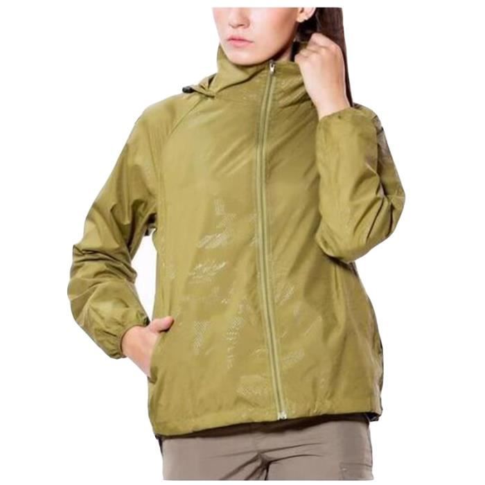 Femme Sport Leger A Capuche Veste De Impermeables A Sechage Exterieure Protection Uv Rapide Respirant Vert Achat Vente Impermeable Trench Soldes Des Le 15 Juillet Cdiscount