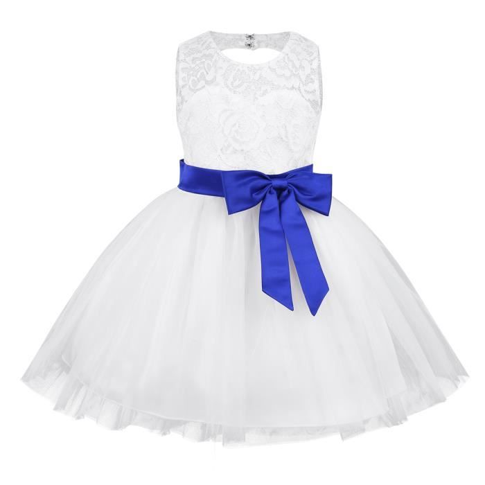 Bebe Fille Robe De Bapteme Naissance Princesse Mariage Demoiselle D Honneur Tutu Robe De Bal Ceremonie Noel Deguisement 3 24 Mois Bleu Cdiscount Pret A Porter