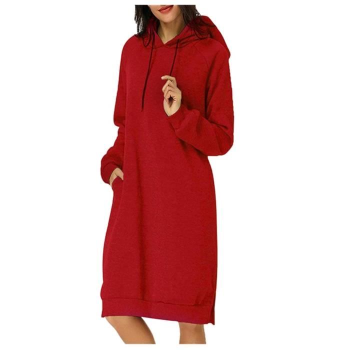 robe sweat rouge