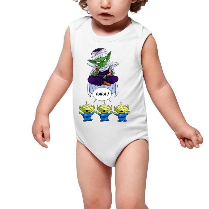 Body Bebe Sans Manches Blanc Parodie Dragon Ball Z Toy Story Piccolo Aka Satan Petit Coeur Et Les Aliens Papa Body Bebe Blanc Cdiscount Pret A Porter