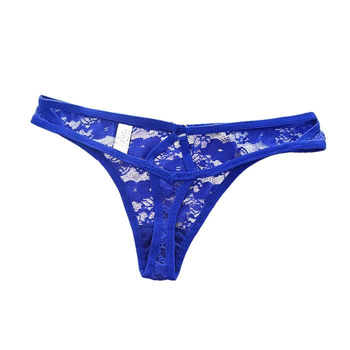 String Noir Dentelle Femme - Sous-vêtement Sexy Toutes Saisons Neuf Avec étiquette