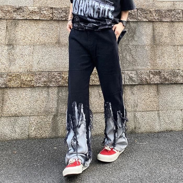 Gefouofe Y2K Jean Baggy Pour Hoe Coupe Aple Coupe Aple Style Hip