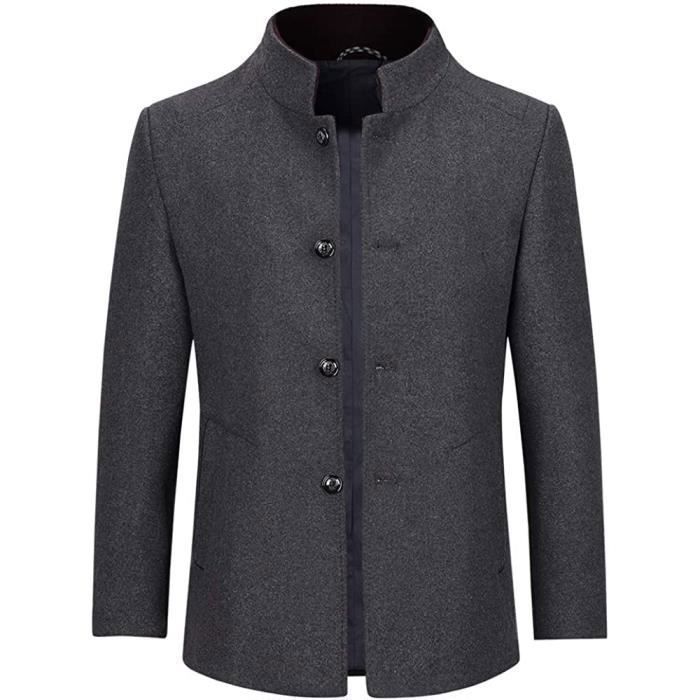 Manteau Homme Chaud Hiver Parka Affaires Duffle Coat Trench Coat