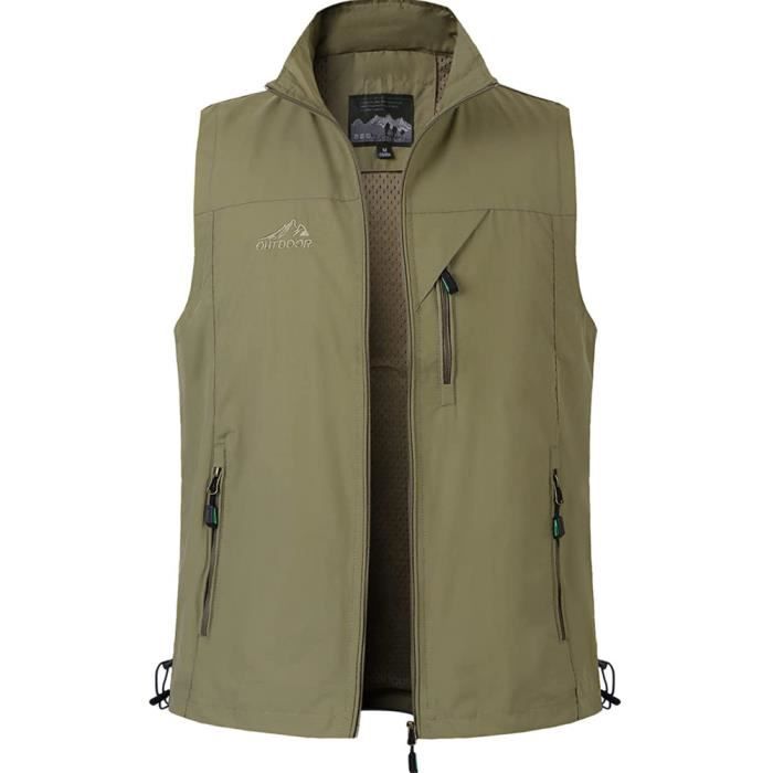 HOMMES MULTI POCHE Utilitaire Gilet Veste Travail Gilet Pêche Hunter Gilet EUR 35,21 - FR