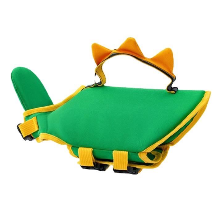 Comparer les prix de OMABETA gilets réfléchissants pour Dinosaure vert S Buste : 43-56 cm/17-22 pouces, Cou : 31-41 cm/12,2-16,14 pouces, pour 2,5-5 kg