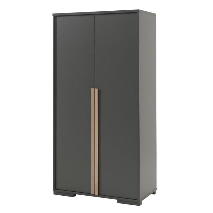 Armoire 2 Portes London 195cm Gris Anthracite Armoire 2 Portes London 195cm Gris Anthracite