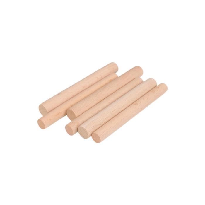 200 Pièces Tiges Bâtonnets en Bois Ronde 300mm x 3mm pour Barbe à Papa Naturel Bâtons de bambou