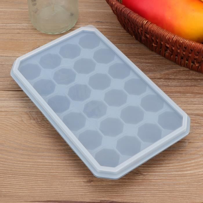 Qiilu moule à congélation 24 grilles bricolage Silicone bac à glaçons congeler pudding moule Qiilu moule à congélation 24 grilles bricolage Silicone bac à glaçons congeler pudding moule