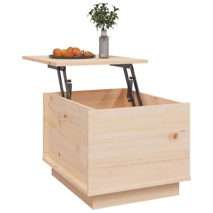 ABB Table basse 40x50x35 cm Bois massif de pin - Qqmora - AIR73856 ...