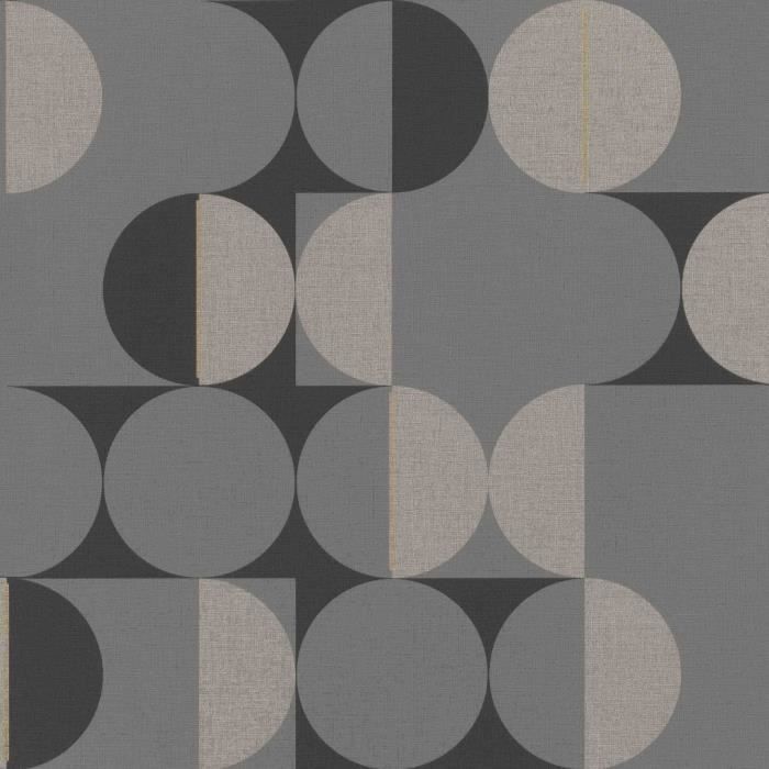 Rouleau Papier Peint Intissé Rasch Selection - Graphique Vert - 53cm X 10,05m
