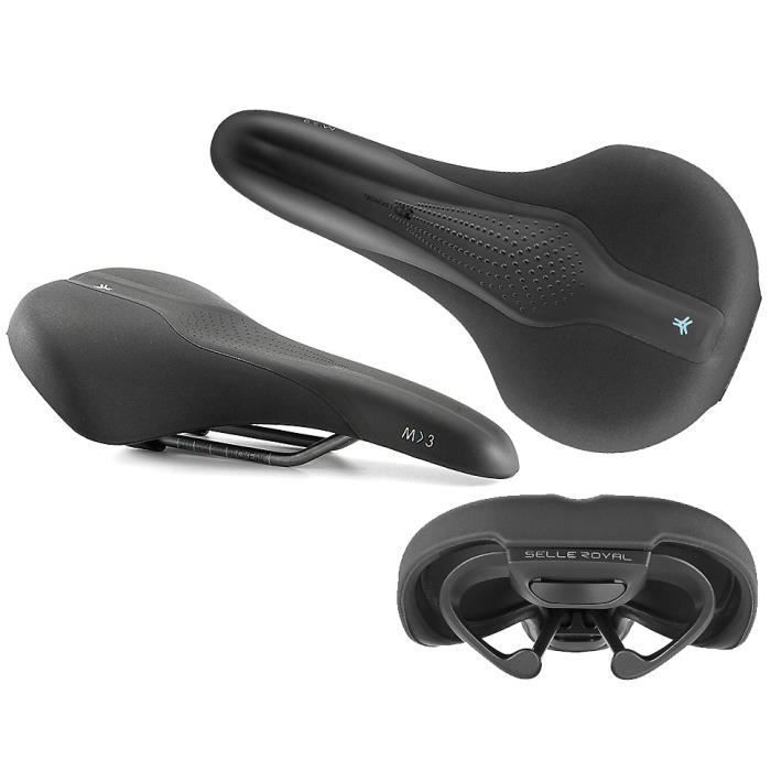 Selle vélo - selle vélo adulte mixte - dimensions 289x178 mm - couleur noir - mixte adulte