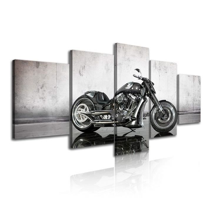 5 Pieces Tableau Vintage Motif De Moto Decoration Murale Peinture A L Huile Impression Sur Toile Dessin D Ornement Achat Vente Tableau Toile Cdiscount