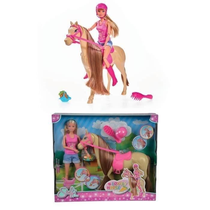 Steffi Love Adorable Cheval avec cavalière et Accessoires