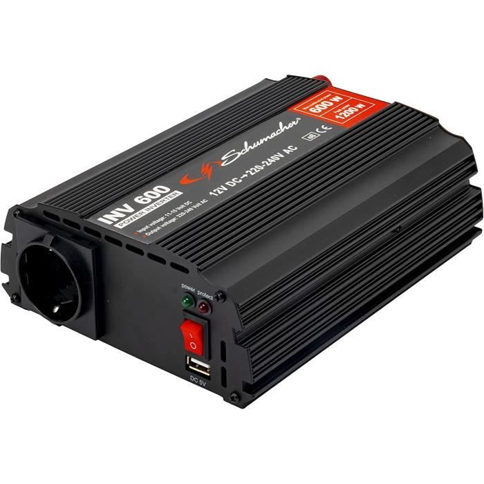 EXTRALINK Convertisseur 12v 220v Sinus Pur 600W 1200W Crête – Onduleur