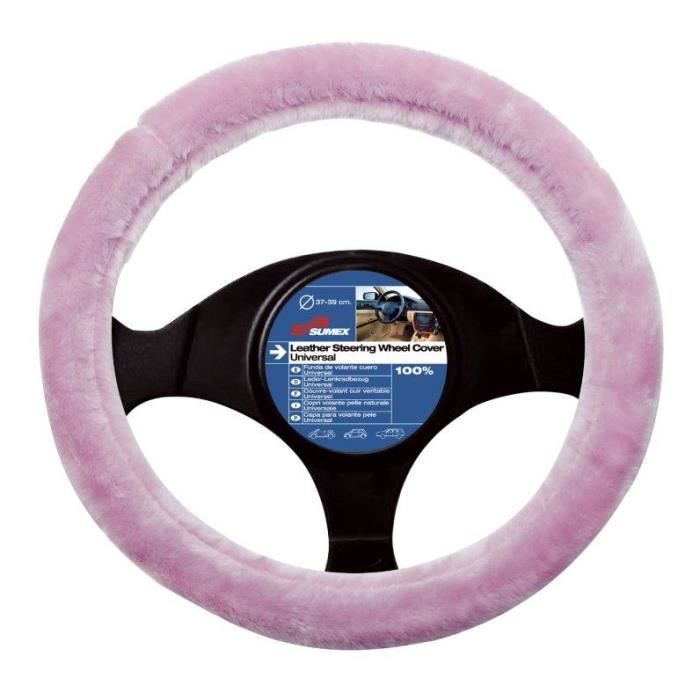 Couvre volant de voiture style pinky rose strass diamant 37-39 cm