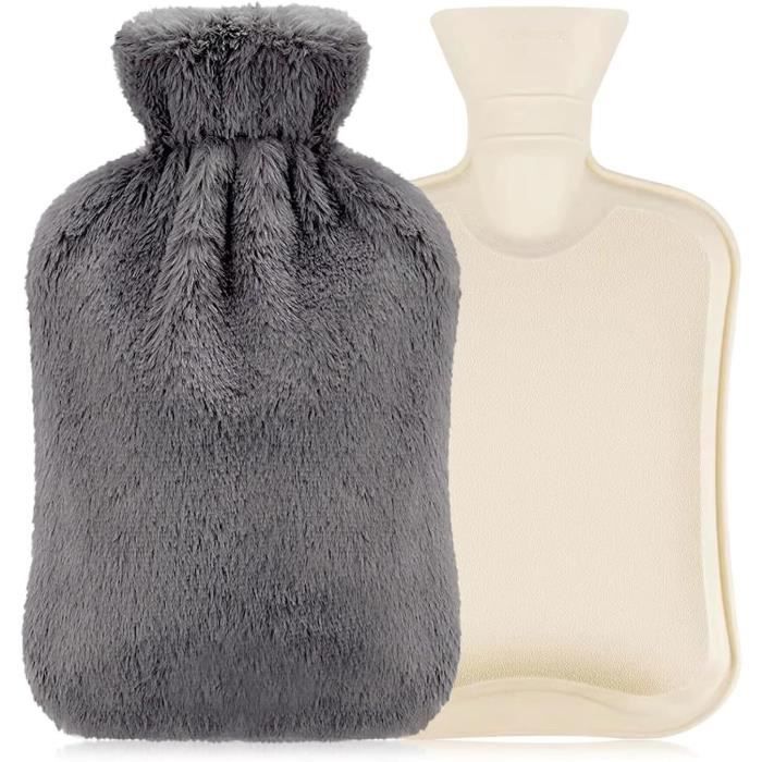 Bouillotte Eau Chaude Premium Avec Housse En Peluche - Caoutchouc Naturel 1,5L, Pour Règles Douloureuses Et Confort - 6