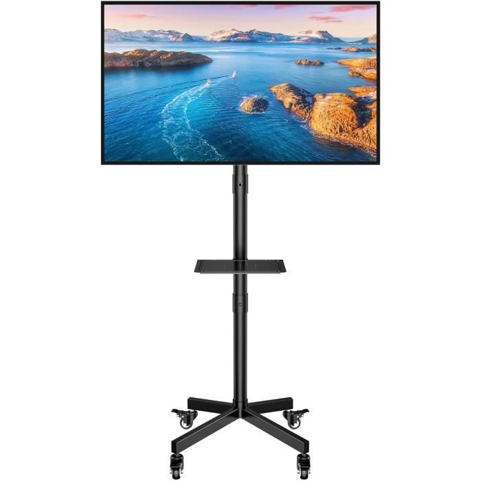 Support TV Roulettes Avec Base En Bois Pour TV De 19-42