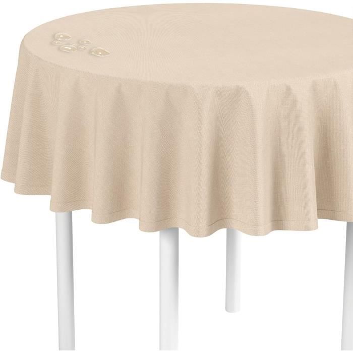 TWSOUL Nappe Lavable, Ronde, 90 Cm, Pour L'extérieur Avec