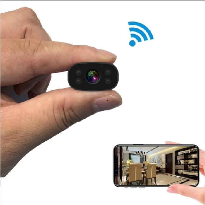 Mini caméra espion WiFi T&T - Enregistreur vidéo de surveillance à distance - Noir - 1080p - Microsd (TF) - CMOS