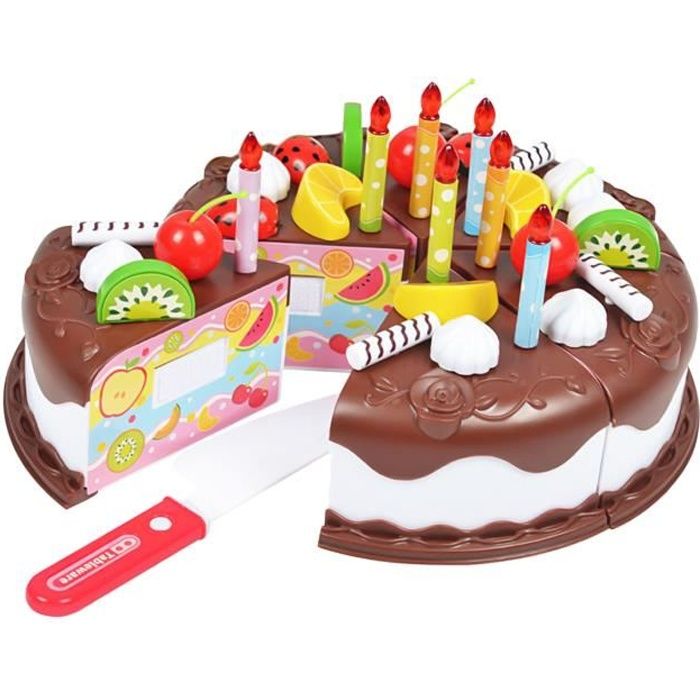 6 Pieces Gateau Anniversaire Jouet Avec Bougies Nourriture Pour Jouets Jouet Pour Enfants Cdiscount Jeux Jouets