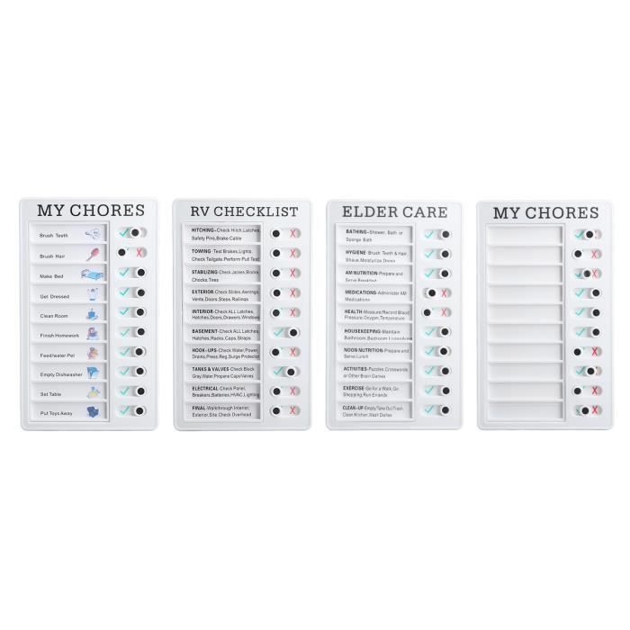 Tableau de corvées pour enfants, tableau de corvées, liste de contrôle