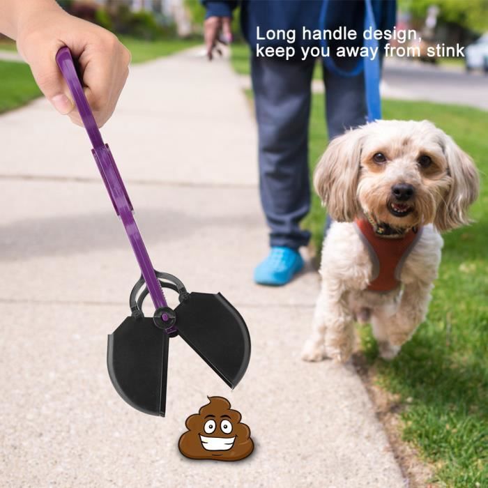 Pelle à caca pour chien VINGVO - Waste Remover avec manche long - Violet