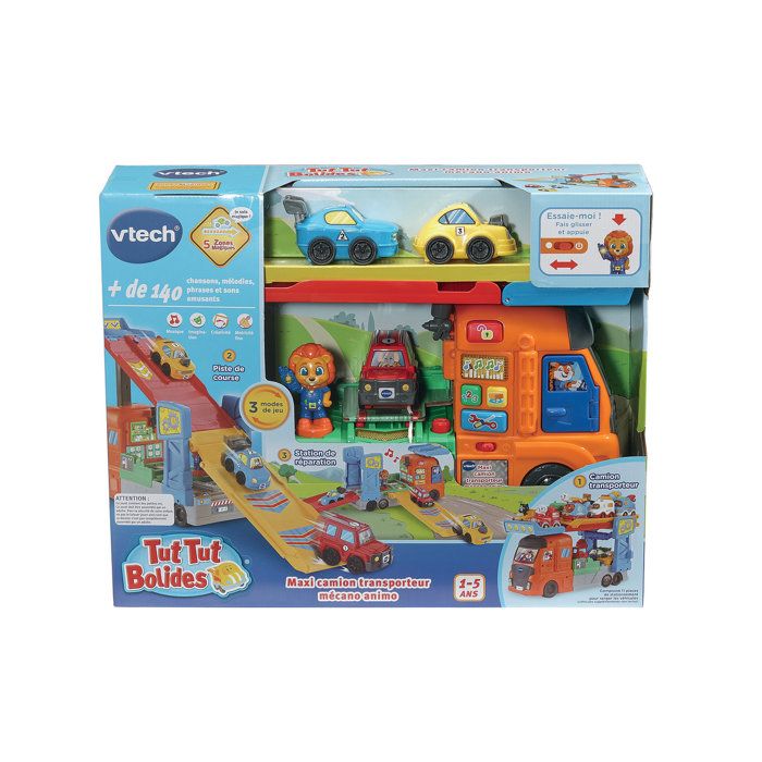 Vtech TUT TUT BOLIDES - MAXI CAMION TRANSPORTEUR MÉCANO ANIMO