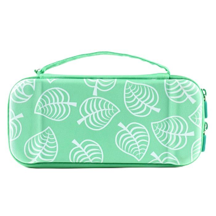 Etui de transport/rangement Nintendo Switch OLED vert : Etui, protection base + protections Joy-Con, verre trempé (et kit de nettoya