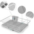 EBTOOLS égouttoir à vaisselle Support de rangement pour vaisselle en métal égouttoir ustensiles de cuisine support de vaisselle-1