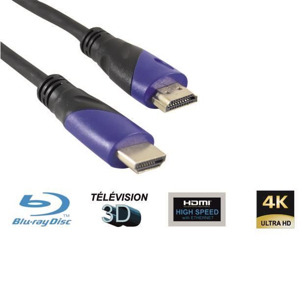 marque generique - KabelDirekt 5m Câble HDMI 4K compatible avec
