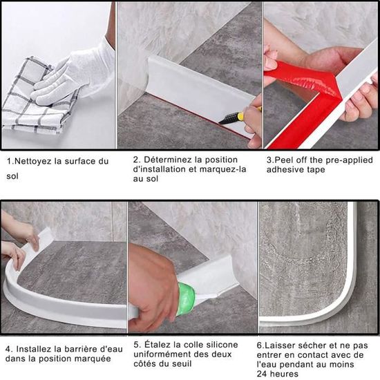 Seuil acrylique pour la cabine de douche SDD03 5 mm - Steigner