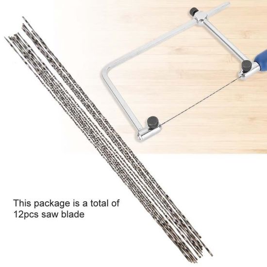 Lot De 12 Lames De Scie à Chantourner Taille 1 Fine PRODIAMANT - Pour Bois Et Plastique 130 Mm