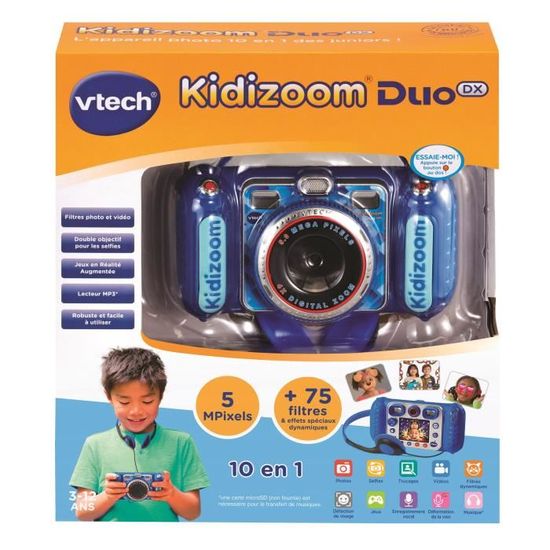 Appareil photo numérique Vtech Kidizoom Duo 5.0 - Bleu - Cdiscount
