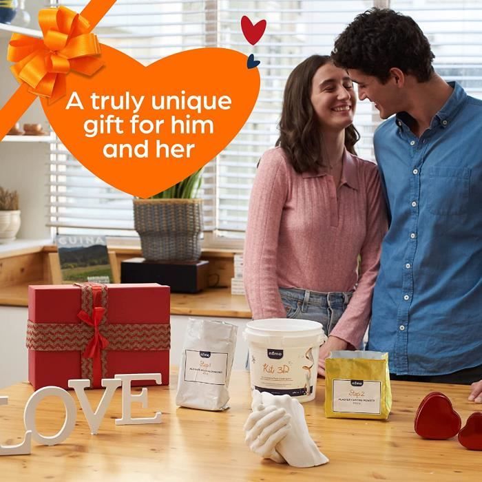 Kit de Moulage Main Couple Empreinte 3D Adultes Famille Pieds et Mains Idee  Cadeau Femme et Homme Alginate Cadeau Amoureux avec 7 - Cdiscount  Beaux-Arts et Loisirs créatifs