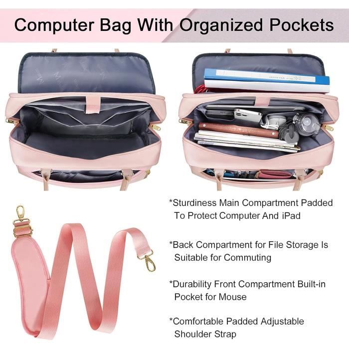 Sacoche Ordinateur Femme, Grand Sac Pc Portable 15.6 Pouces Housse  Ordinateur, Sac Bandoulière Compatible Avec Tablette, Port[H304] -  Cdiscount Bagagerie - Maroquinerie