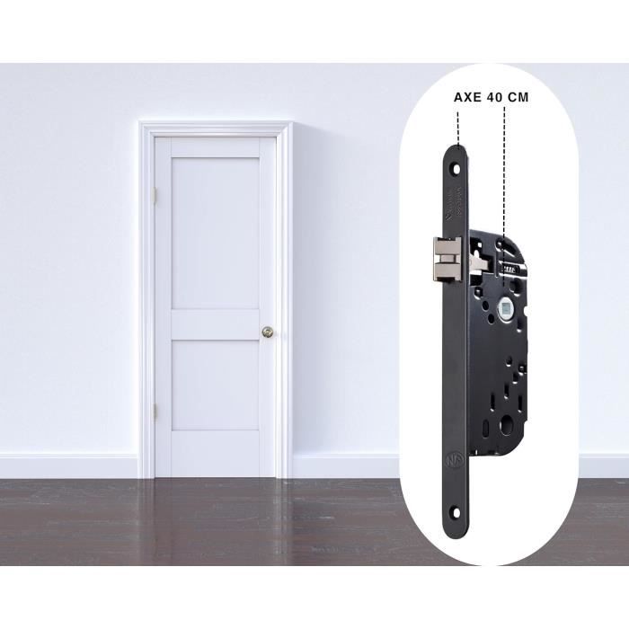 Serrure à Larder VACHETTE Bec De Cane Seul – Axe 40 Mm, Têtière Carrée, D22