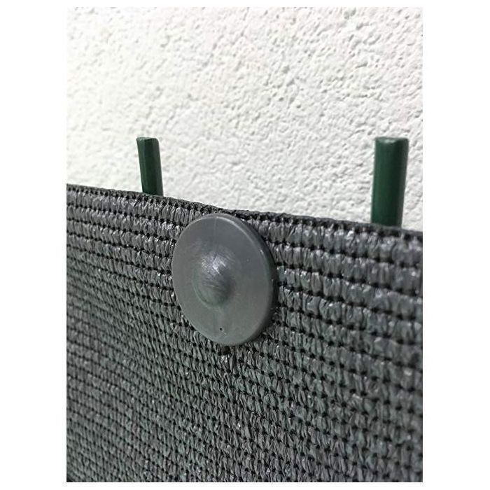 Lot De 30 Clips GRIPNET Anti-UV Pour Fixer Toile Brise-Vue Sur Panneaux Grillagés (Tige 5 Mm) - Noir - Fabriqué En France