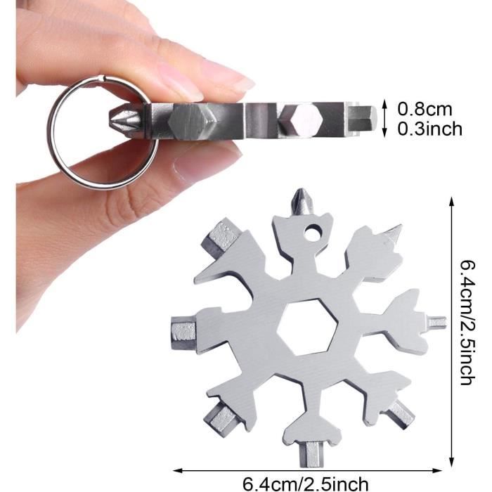 Boucles D'Oreilles Flocon De Neige Noël - Lot De 2 Paires Argent & Or En Acier Inoxydable | Pour Femmes Et Filles | Cadeau Festif