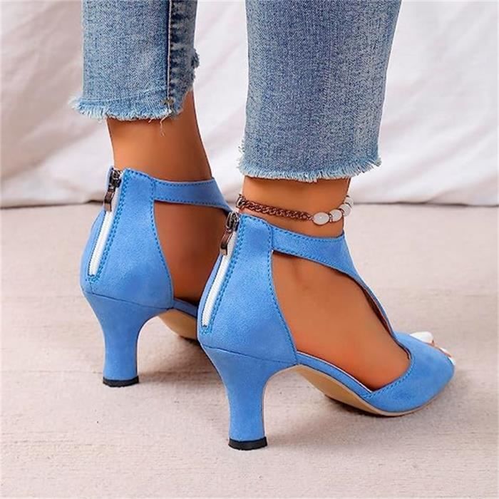 Chaussure talon bleu discount