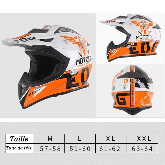 Casque de moto modulable, casque modulable avec double visière, casque intégral certifié ECE pour adultes, femmes et hommes A,XL59-60CM
