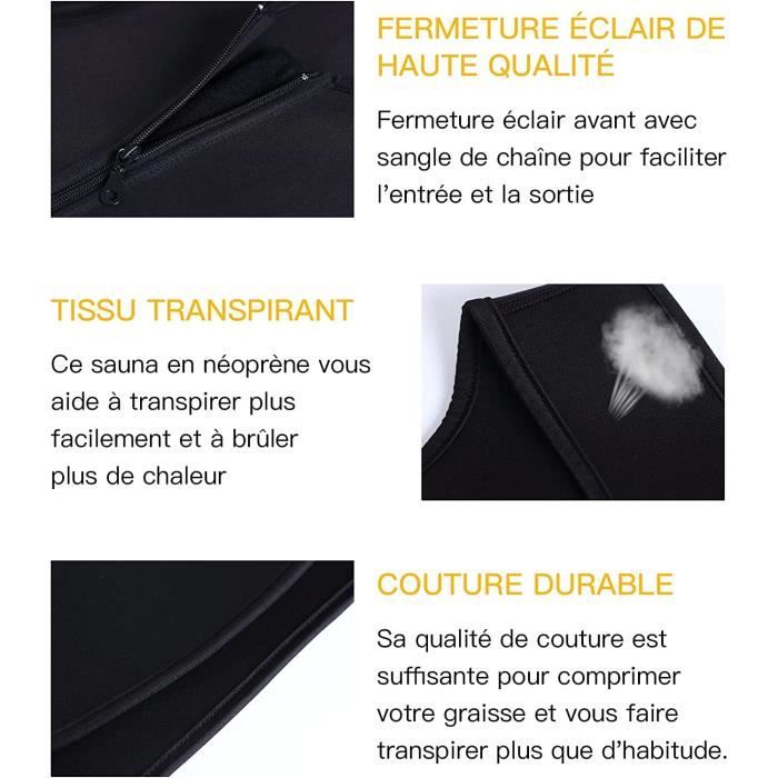 Donason Gilet De Sudation Homme Débardeur Sauna Amincissant - Compression Fitness Gym
