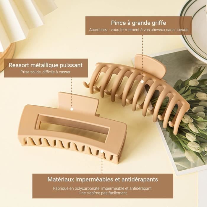 Lot De 10 Pinces à Cheveux à Ressort De Torsion En Acier Inoxydable - Grandes Pinces Solides Argent
