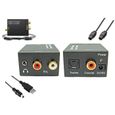 Convertisseur Numérique-Analogique Audio Adaptateur avec Câble Audio Optique | DAC Toslink Coaxial Optique vers RCA L/R Audio St-2